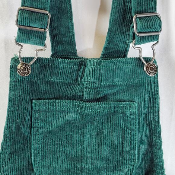 Cat & Jack Girls Wide Leg Corduroy Overalls, Jade Charm, Size Youth M, NWT - Picture 3 of 7